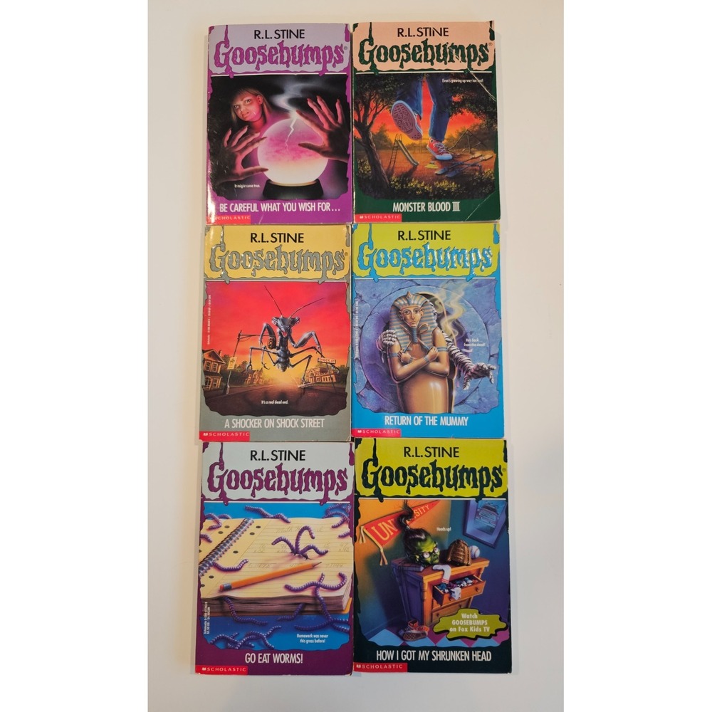 Goosebumps R.L Stine Apple Fiction Lot of 6 Scholastic Books Vintage 90s Horror